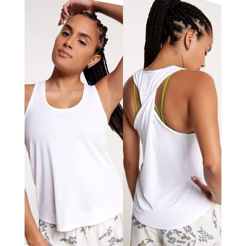 CALIA NWT WHITE Women's Twist Back Tank